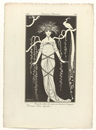 Journal des Dames et des Modes, Parisian Costumes, 1914, No. 168: Grand Evening Dress (...)