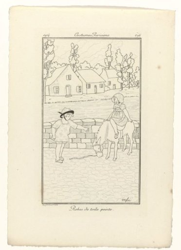 Journal des Dames et des Modes, Parisian Costumes, 1914, No. 176: Printed Cotton Dresses