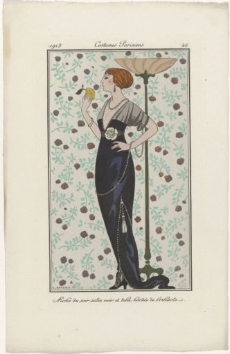 Journal des Dames et des Modes, Parisian Costumes, 1913, No. 46: Evening Gown..