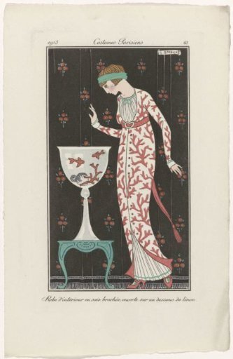 Journal des Dames et des Modes, Parisian Costumes, 1913, No. 61: Indoor Gown (...)