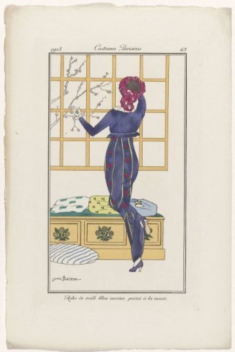Journal des Dames et des Modes, Parisian Costumes, 1913, No. 63: Veil Gown (...)