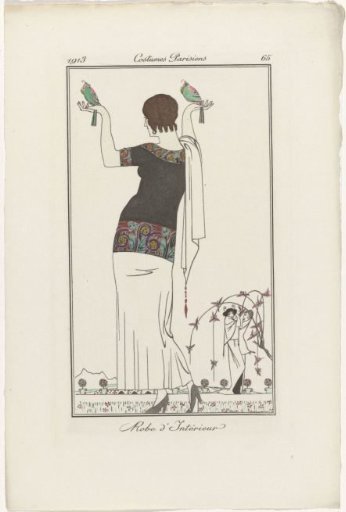 Journal des Dames et des Modes, Parisian Costumes, 1913, No. 65: Indoor Gown