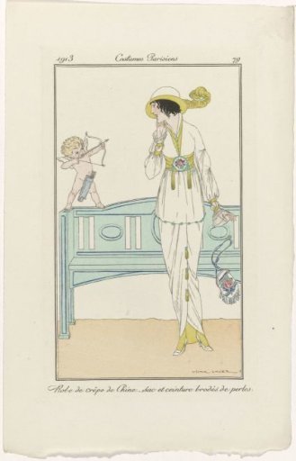Journal des Dames et des Modes, Parisian Costumes, 1913, No. 79: Crepe Gown (...)
