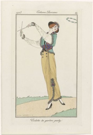 Journal des Dames et des Modes, Parisian Costumes, 1913, No. 89: Garden-Party Toilette