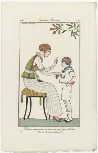 Journal des Dames et des Modes, Parisian Costumes, 1913, No. 105: Japanese blouse (...)