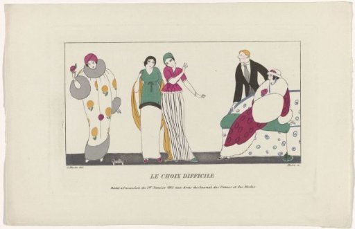 Journal des Dames et des Modes, January 1, 1913: The Difficult Choice