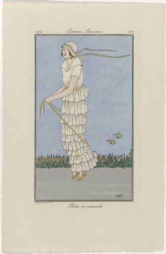 Journal des Dames et des Modes, Parisian Costumes, 1914, No. 161: Nansouk Dress