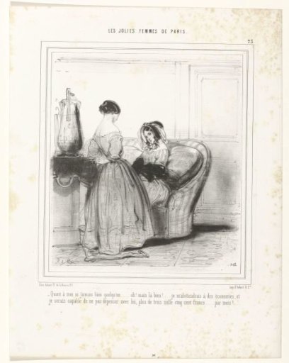 The Pretty Women of Paris, 1848, No. 23, pl. 102: As for me (...)