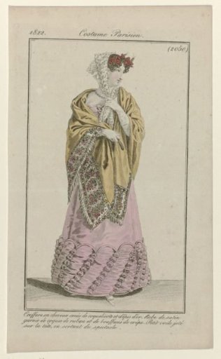 Journal des Dames et des Modes, Parisian Costume, February 28, 1822, (2050): Hair Coiffure (...)