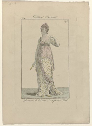 Journal des Dames et des Modes, Frankfurt edition 1802, Parisian Costume, (16): Diadem of Roses (...)