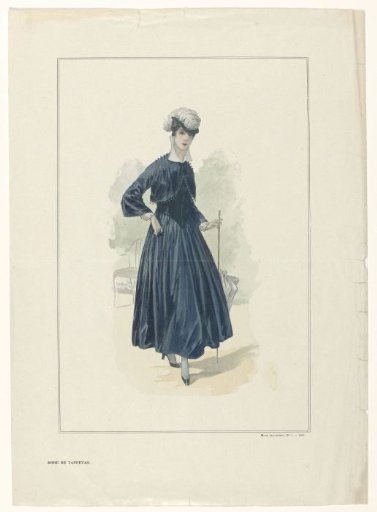La Mode Illustrée, 1916, No. 7: Taffeta Dress