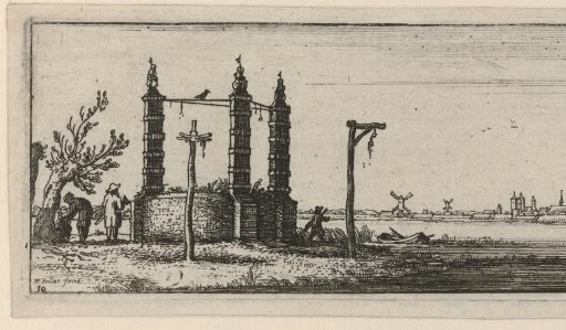 Landscape with gallows and view of Kampen
