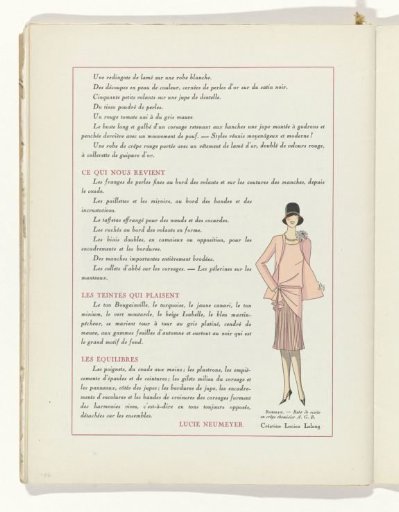 Art - Goût - Beauté, Feuillets de l' élégance féminine, November 1928, No. 99, 9th Year, p. 22
