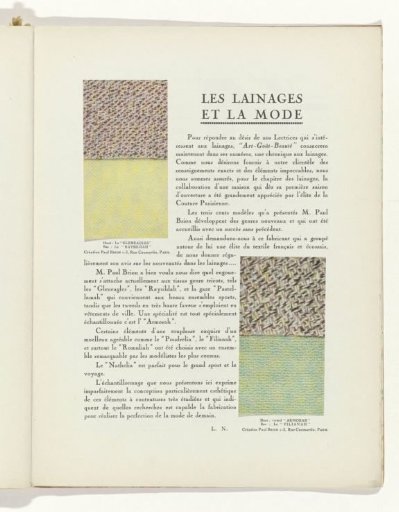 Art - Goût - Beauté, Feuillets de l'élégance féminine, May 1929, No. 105, 9th Year, p. 26