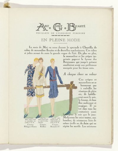 Art - Taste - Beauty, Sheets of Feminine Elegance, May 1929, No. 105, 9th Year, p. 9