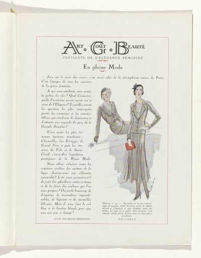 Art - Goût - Beauté, Feuillets de l' élégance féminine, June 1932, No. 142, 12th Year, p. 5