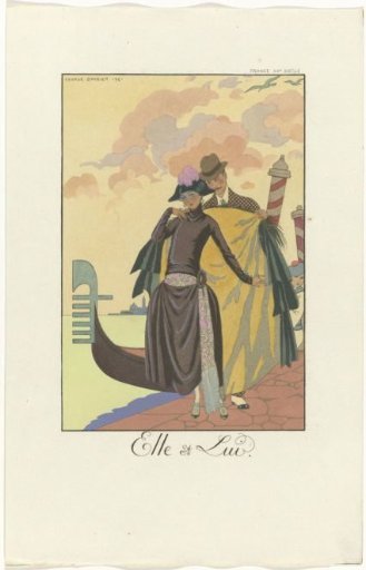 Falbalas et Fanfreluches: Almanach of Present, Past, and Future Fashions for 1922: She and He / France 20th Century