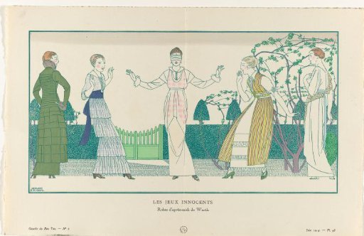 Gazette de Bon Ton 1914, No. 6, Pl. 58: The Innocent Eyes