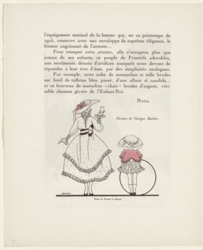 Gazette du Bon Ton, 1915 - No. 8-9, p. 26: Simple Attire: Robes de Premet et Paquin