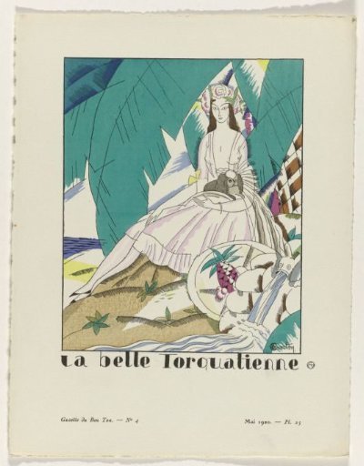 Gazette du Bon Ton, 1920 - No. 4, Pl. 25: La belle torquatienne