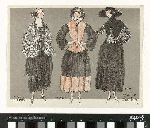 Gazette du Bon Ton, 1920 - No. 7, Croquis Pl. XXXVI: Poiret