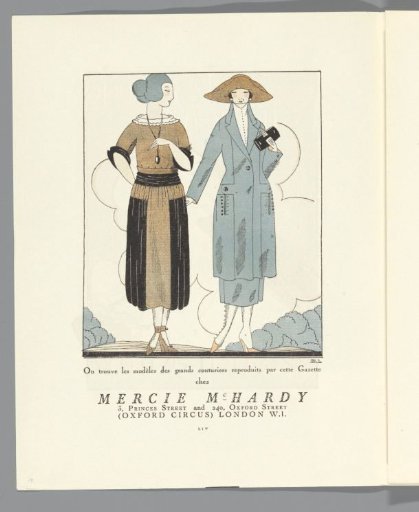 Gazette du Bon Ton, 1920 - No. 7, p. LIV: Mercie McHardy advertisement