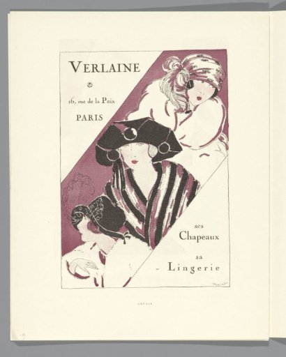 Gazette du Bon Ton, 1920 - No. 8, p. LXVIII: Verlaine advertisement, rue de la Paix, Paris
