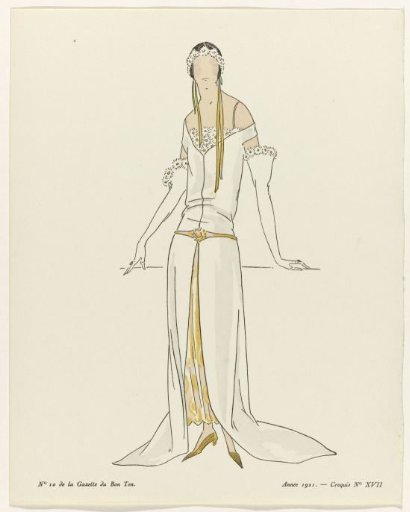 Gazette du Bon Ton, 1921 - No. 10: Sketch No. XVII