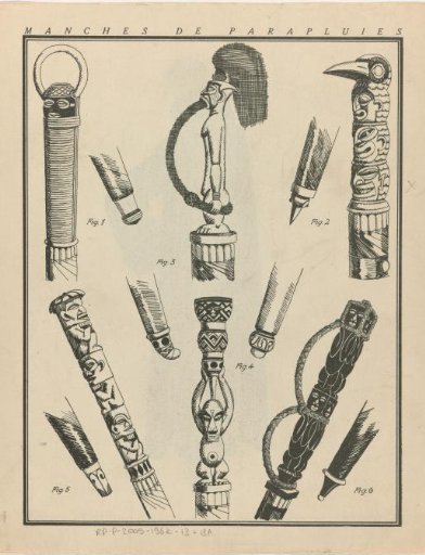 Gazette du Bon Ton, 1922 - No. 8: Umbrella Handles