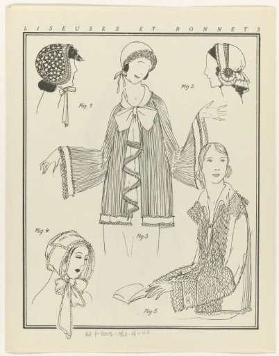 Gazette du Bon Ton, 1922 - No. 8: Reading Glasses and Bonnets