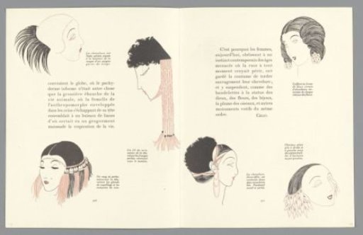 Gazette du Bon Ton, 1922 - No. 10, pp. 306-307: Arrangements de coiffures
