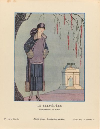 Gazette du Bon Ton. Art- Modes & Frivolités, 1924 - No. 7 : The Belvedere / Coat-Dress by Worth