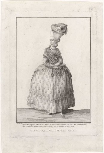 Gallerie des Modes et Costumes Français, 1778, L 65: Young Bourgeoise Dressed in a Polish Style (...)