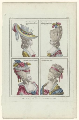 Coiffures, Poufs, Hats and Bonnets: Eleven Coiffures and Headdresses