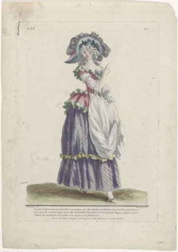 Galerie des Modes et Costumes Français, 1785, ddd 302: Young Sophie showing (...)