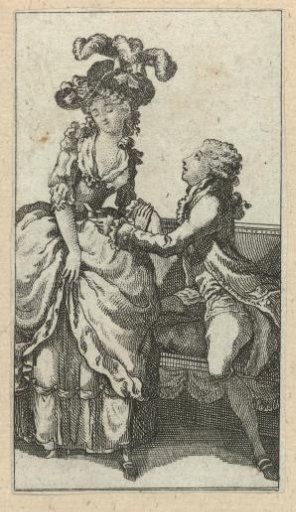 Almanac print from Habillemens à la Mode, ca. 1784-1785