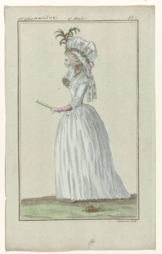 Magazine of New French and English Fashions, 10 April 1787, 15th Issue, 2nd Year, Pl. 1