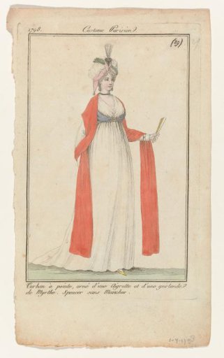 Journal des Dames et des Modes, Parisian Costume, 1 April 1798, (29): Pointed Turban (...)