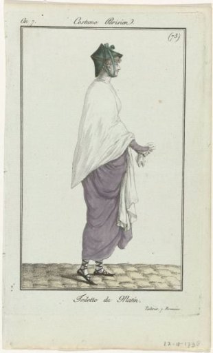 Journal des Dames et des Modes, Parisian Costume, 18 November 1798, Year 7, (73.): Morning Toilette.