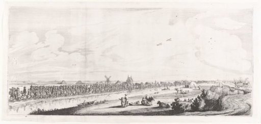Procession of the retinue of Maria de' Medici along the Haarlemmerweg (plate no. 1), 1638