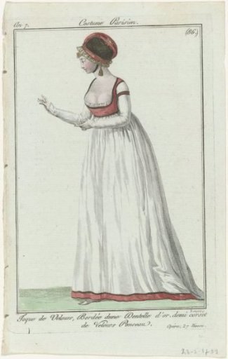 Journal des Dames et des Modes, Parisian Costume, 24 January 1799, Year 7 (86): Velvet Toque (...)