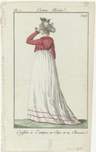 Journal des Dames et des Modes, Parisian Costume, 29 May 1799, Year 7 (109): Antique-style Coiffure (...)