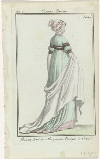 Journal des Dames et des Modes, Parisian Costume, 3 July 1799, Year 7 (114): Bonnet Ornamented with Daisies (...)