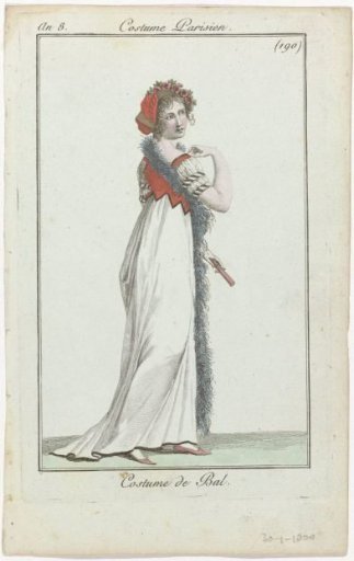 Journal des Dames et des Modes, Parisian Costume, 30 January 1800, Year 8 (190): Ball Costume