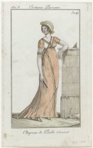 Journal des Dames et des Modes, Parisian Costume, 5 May 1800, Year 8 (214): Straw Hat (...)