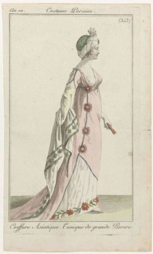 Journal des Dames et des Modes, Parisian Costume, 31 December 1801, Year 10, (353): Asian Headdress (...)