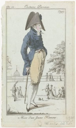 Journal des Dames et des Modes, Parisian Costume, 4 July 1802, Year 10, (397): Outfit of a Young Man