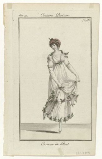 Journal des Dames et des Modes, Parisian Costume, 26 January 1804, Year 12, (528): Ball Costume