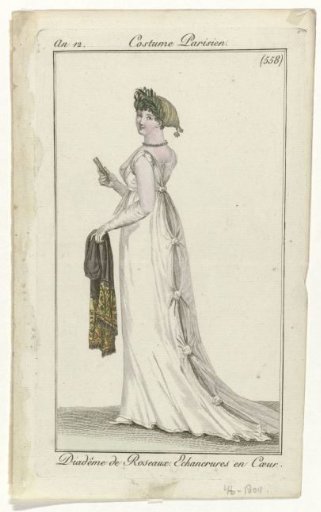 Journal des Dames et des Modes, Parisian Costume, 4 June 1804, Year 12, (558): Diadem of Reeds