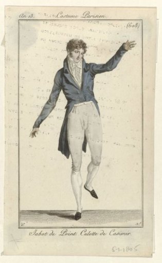 Journal des Dames et des Modes, Parisian Costume, 5 January 1805, Year 13, (608): Point Jabot